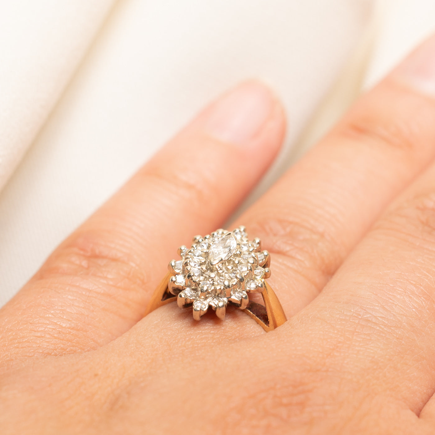Marquise Cut Diamond Cluster Ring | 0.44ctw | SZ 7