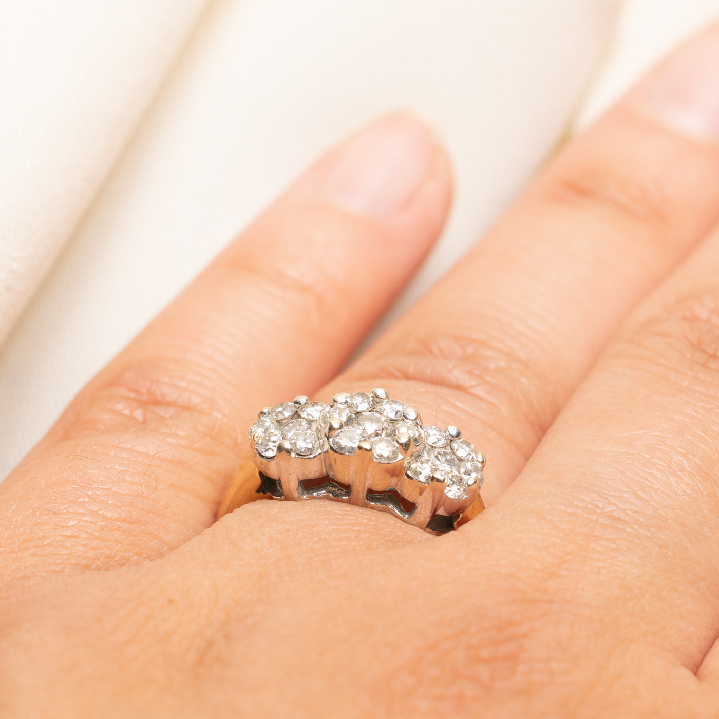 Three Stone Illusion Set Diamond Ring | 1.10ctw | SZ 6.25