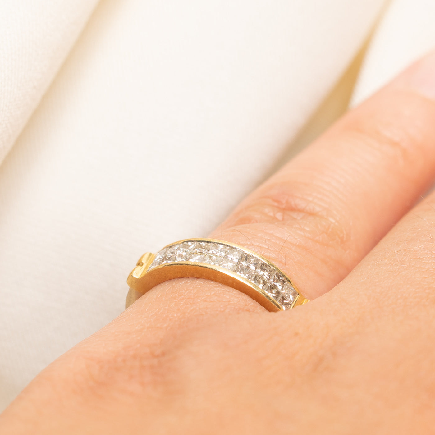 18k Double Row Diamond Ring | 1.00ctw | SZ 6.25