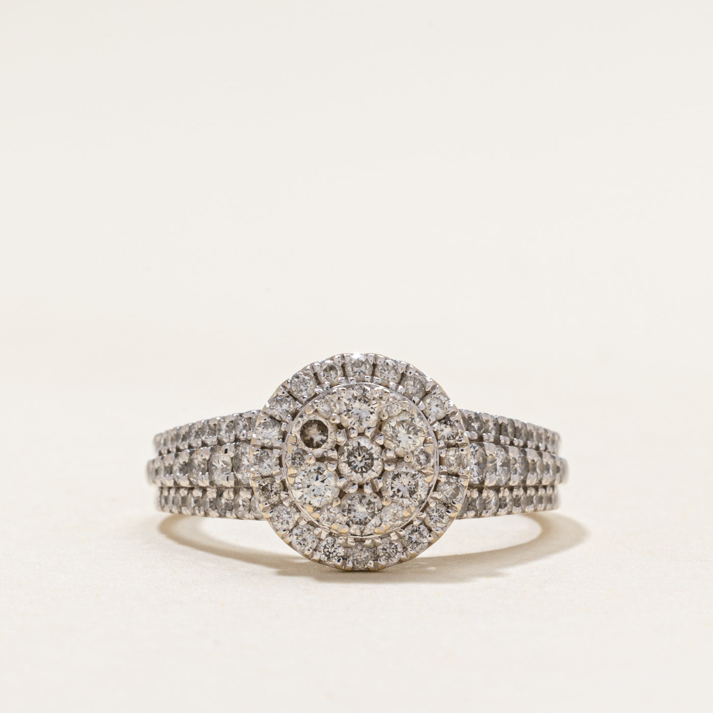 Diamond Cluster Halo Ring | 1.00ctw | SZ 7.5