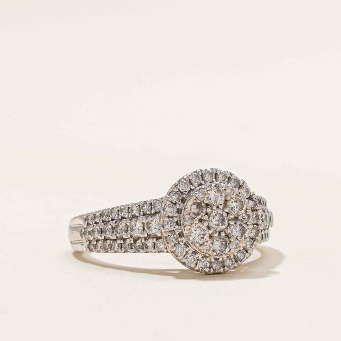 Diamond Cluster Halo Ring | 1.00ctw | SZ 7.5