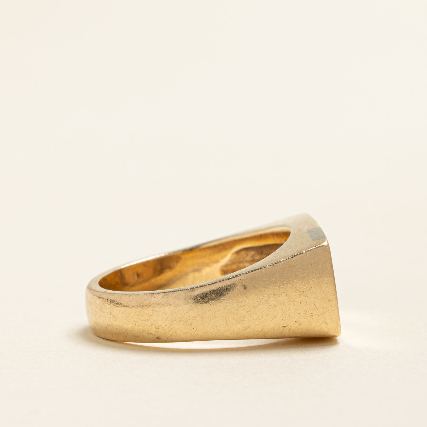 Diagonal Diamond Signet Ring | 0.26ctw | SZ 9.25
