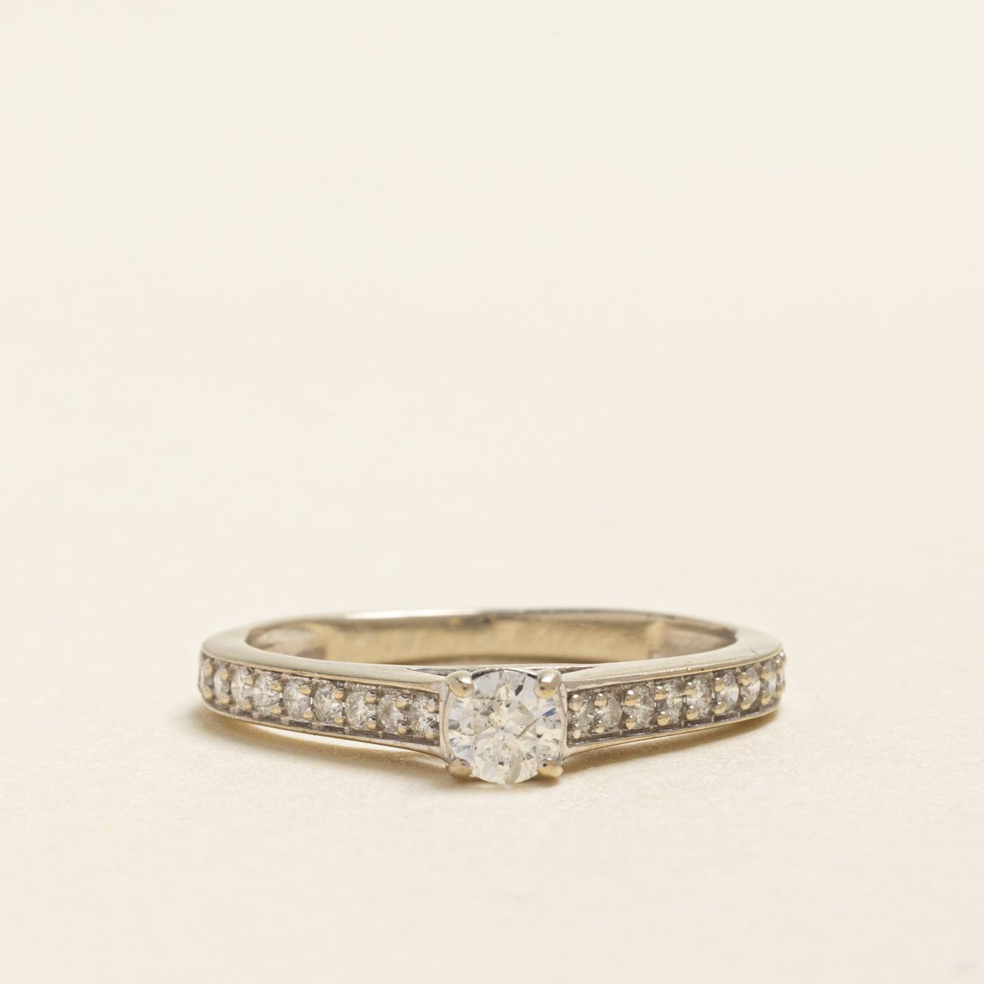 White Gold Diamond Accented Ring | 0.40ctw | SZ 5.25