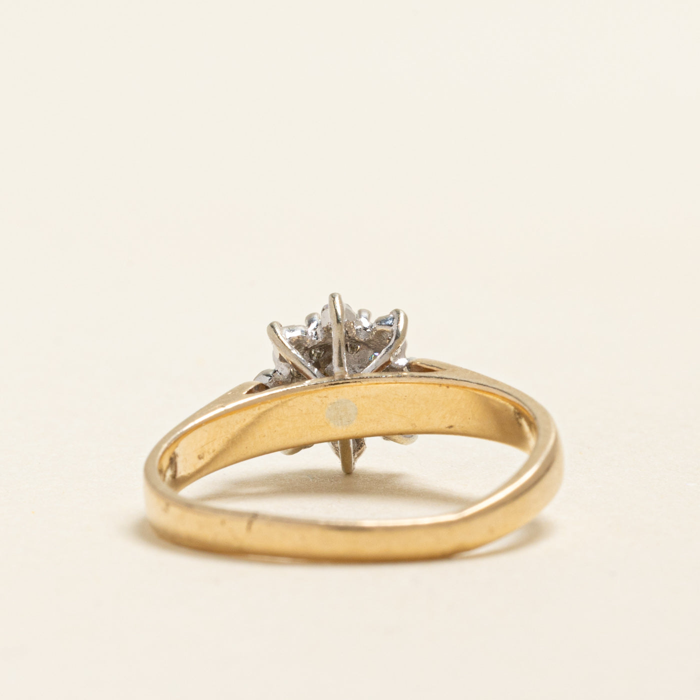 Yellow Gold Diamond Cluster Ring | 0.30ctw | SZ 7