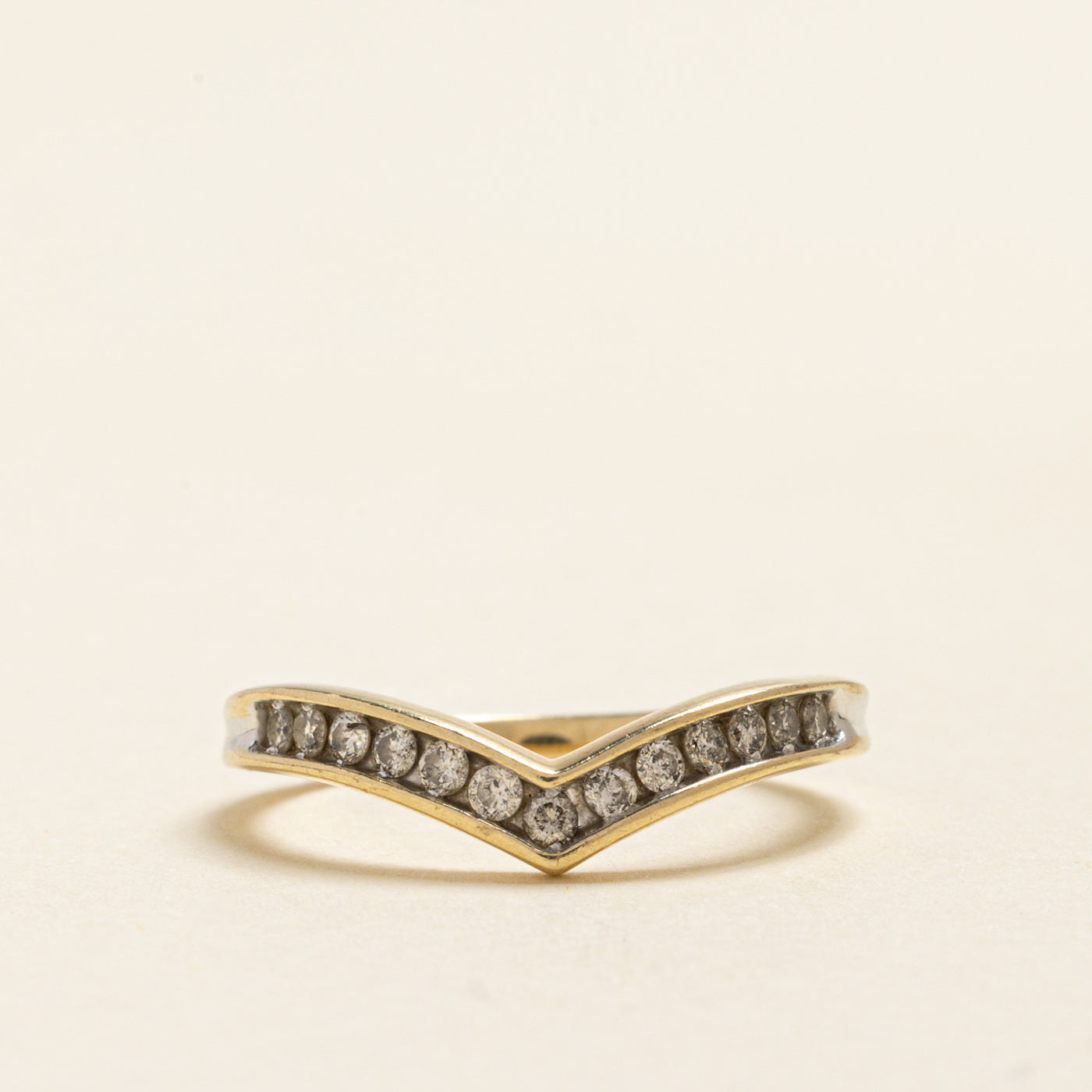 Semi Eternity Diamond Chevron Ring | 0.26ctw | SZ 7.25