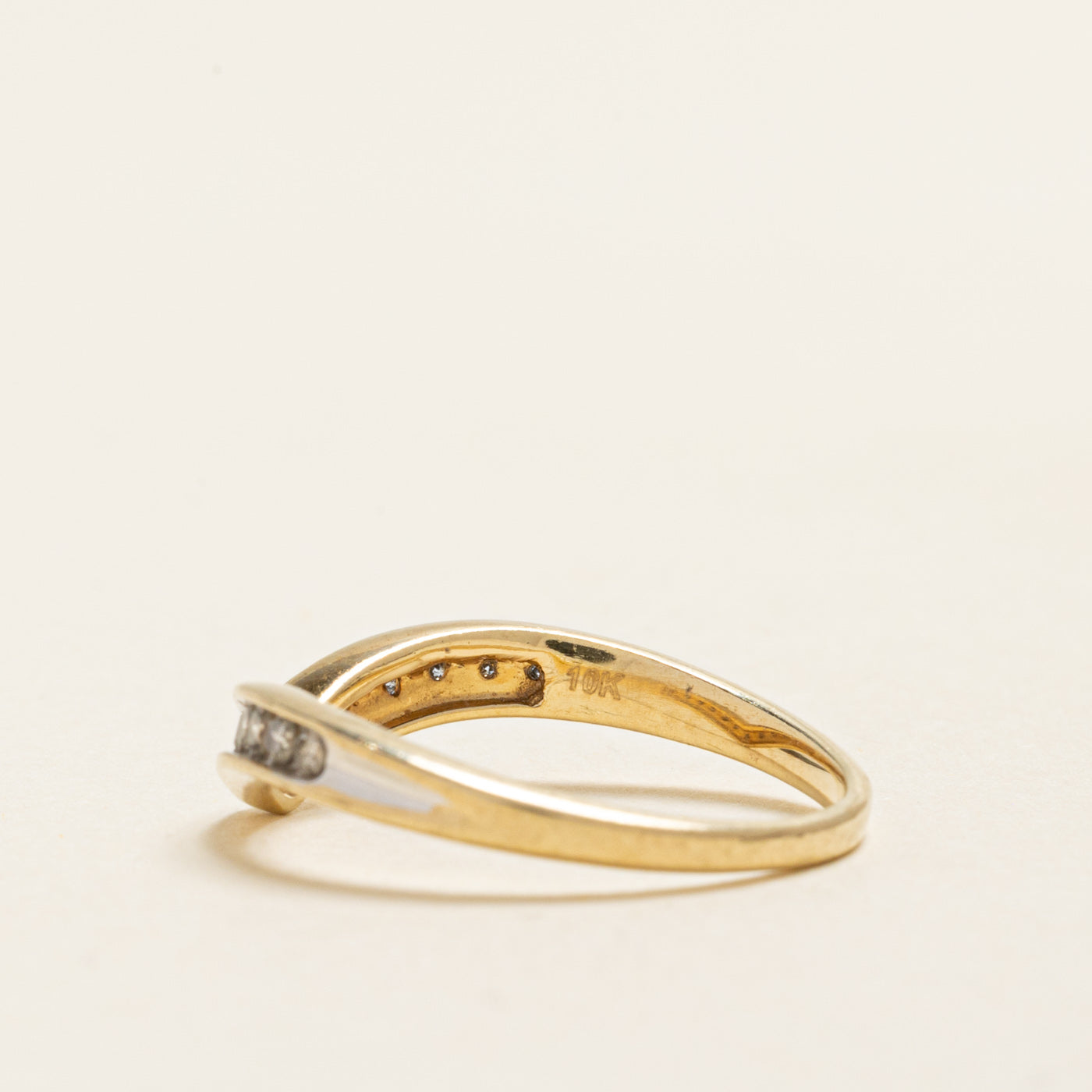 Semi Eternity Diamond Chevron Ring | 0.26ctw | SZ 7.25