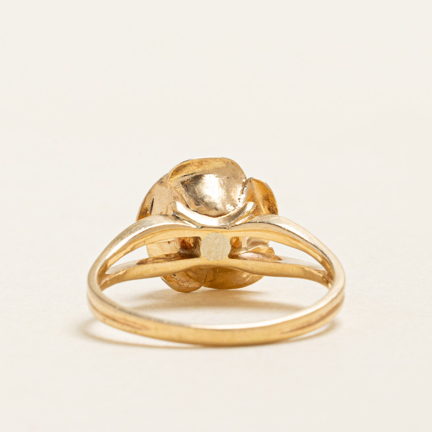 Diamond Rose Split Shank Ring | 0.07ct | SZ 4.25