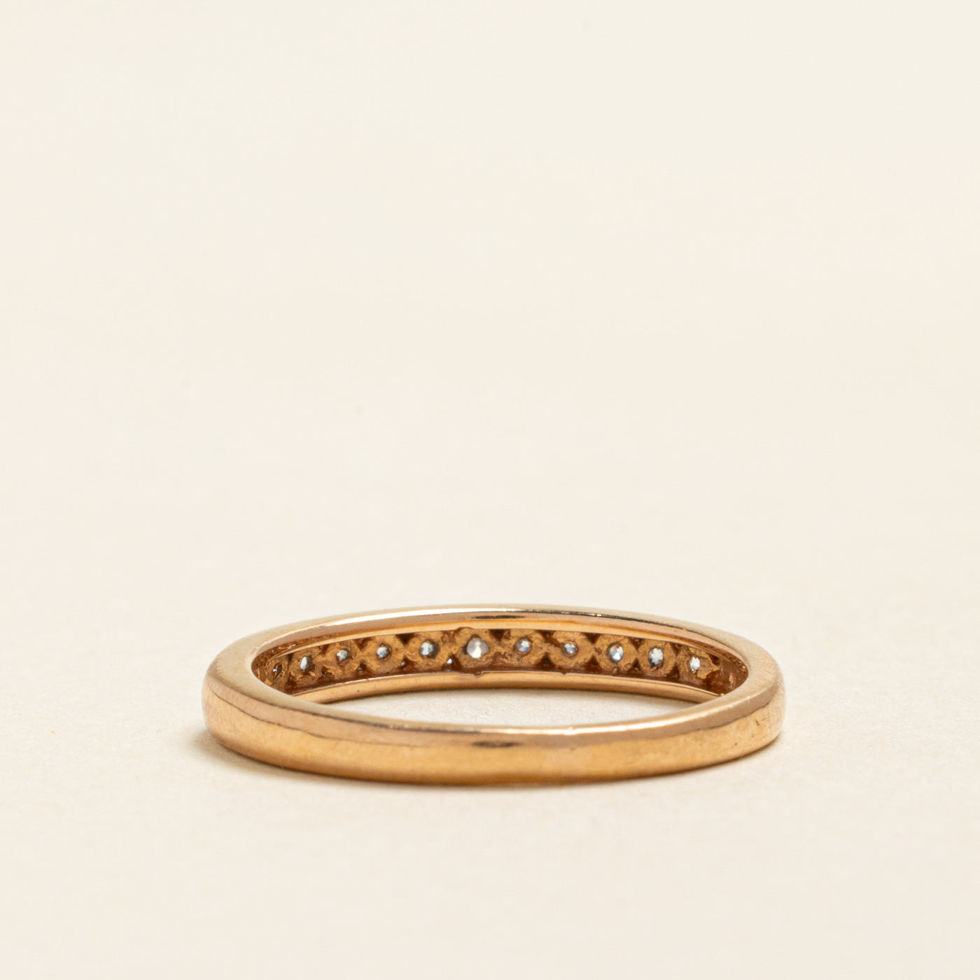 Alliance semi-éternité en or 18 carats sertie de diamants | 0,32 ct | 2,70 mm | Taille 5,5