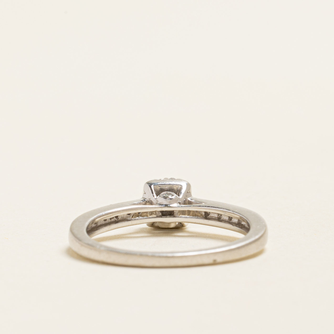 Baguette Cut Diamond Halo Ring | 0.15ctw | SZ 7