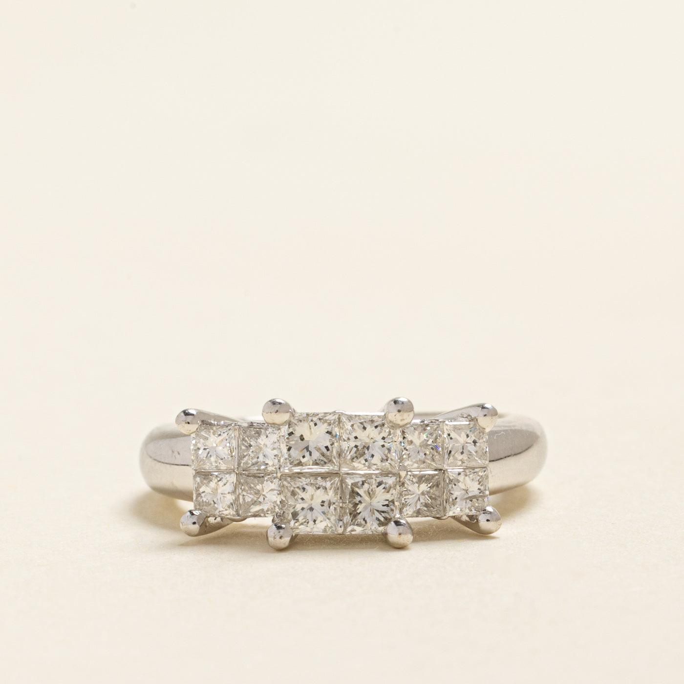 18k Illusion Set Princess Cut Diamond Ring | 1.50ctw | SZ 5.5