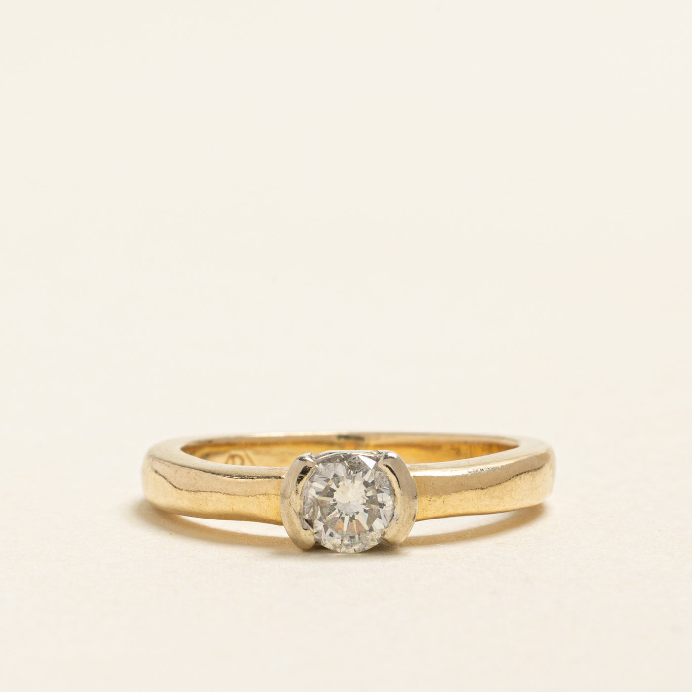 Semi Bezel Set Diamond Ring | 0.34ct | SZ 5