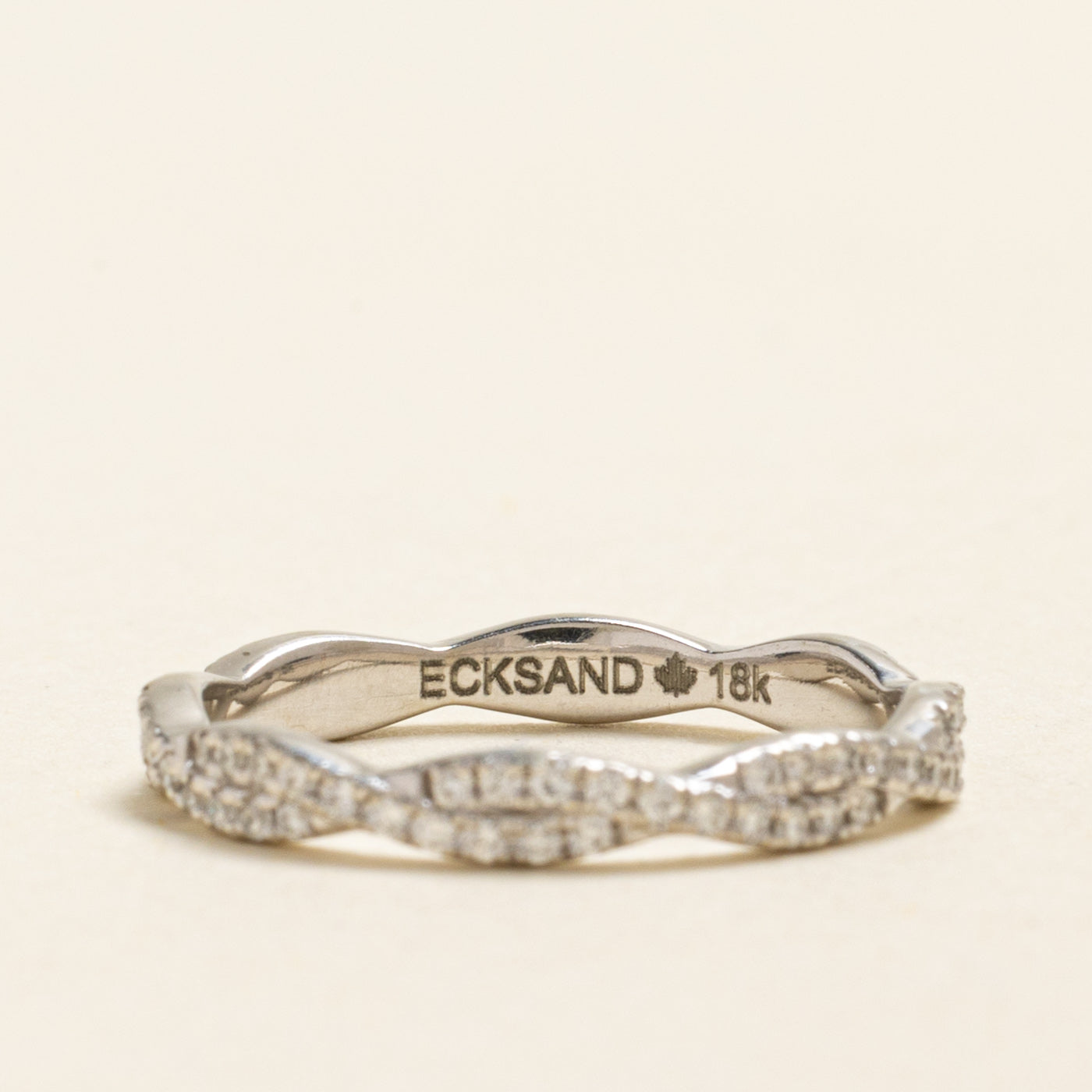 18k Eternity Diamond Cross Over Band | 0.39ctw | 2.45mm | SZ 5