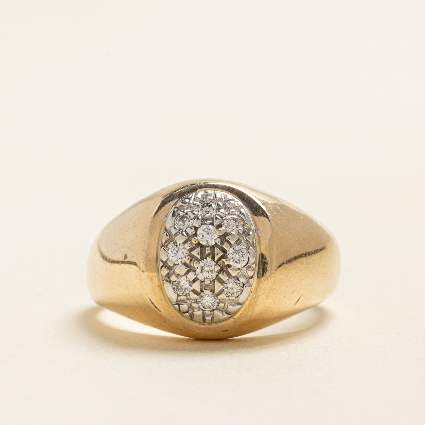 Diamond Cluster Dome Ring | 0.35ctw | SZ 10.75
