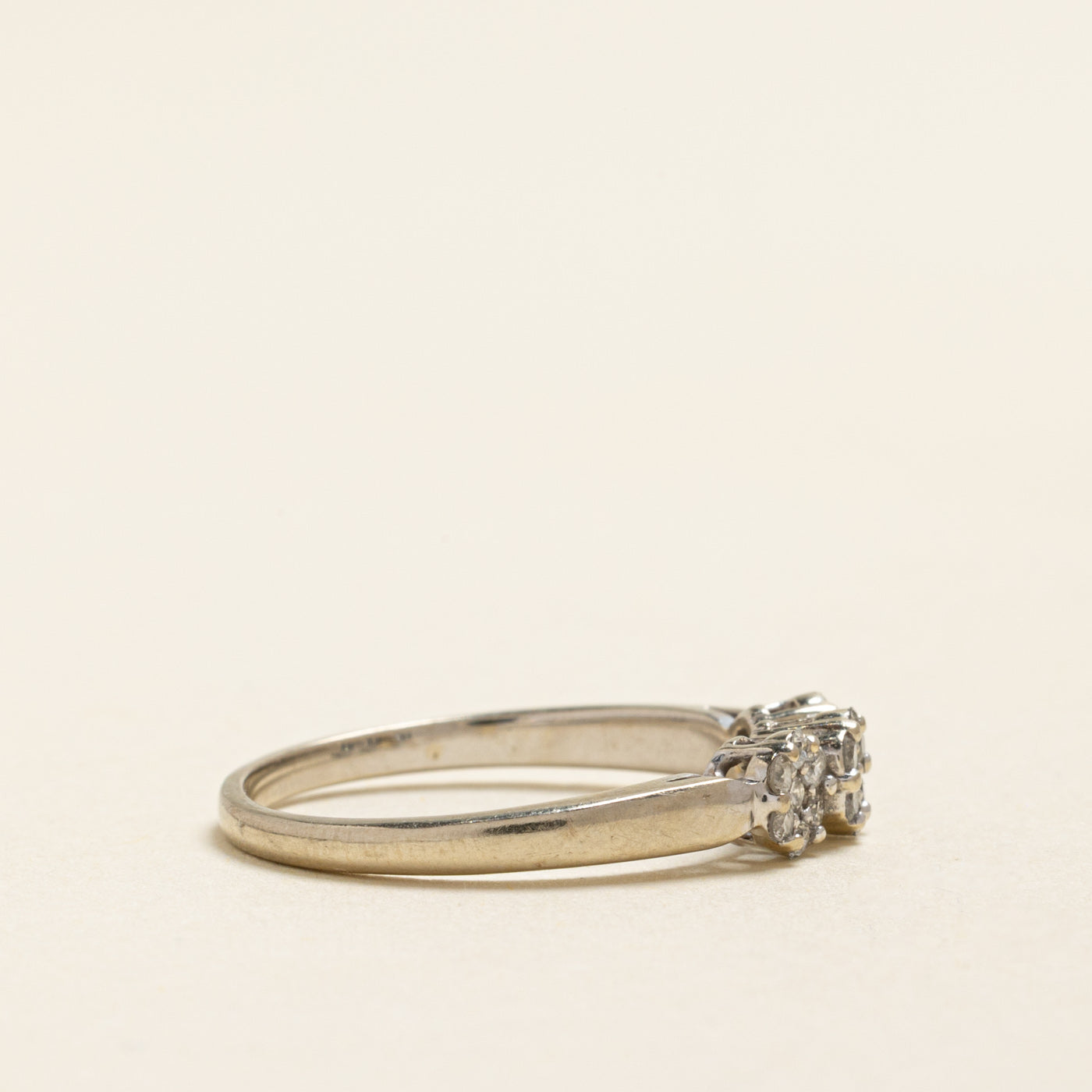 Three Stone Cluster Diamond Ring | 0.35ctw | SZ 6.5