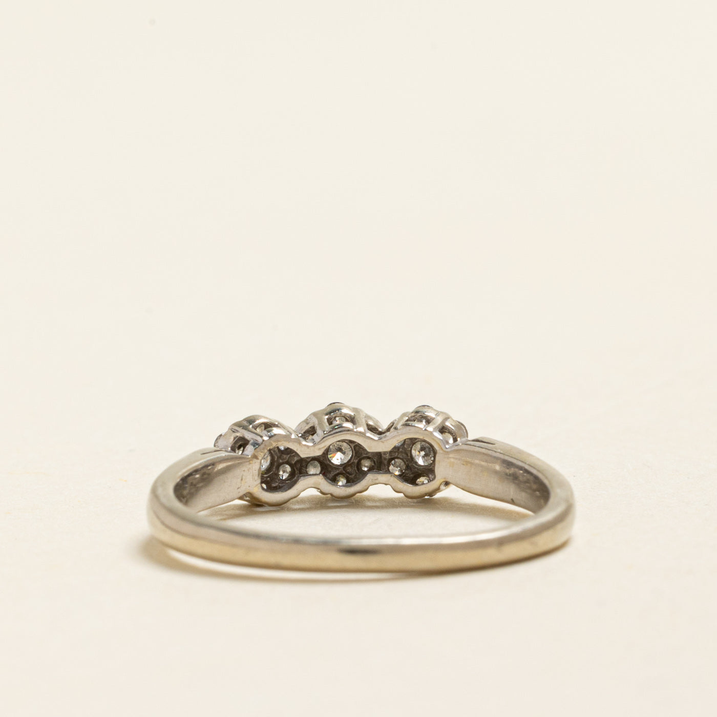 Three Stone Cluster Diamond Ring | 0.35ctw | SZ 6.5