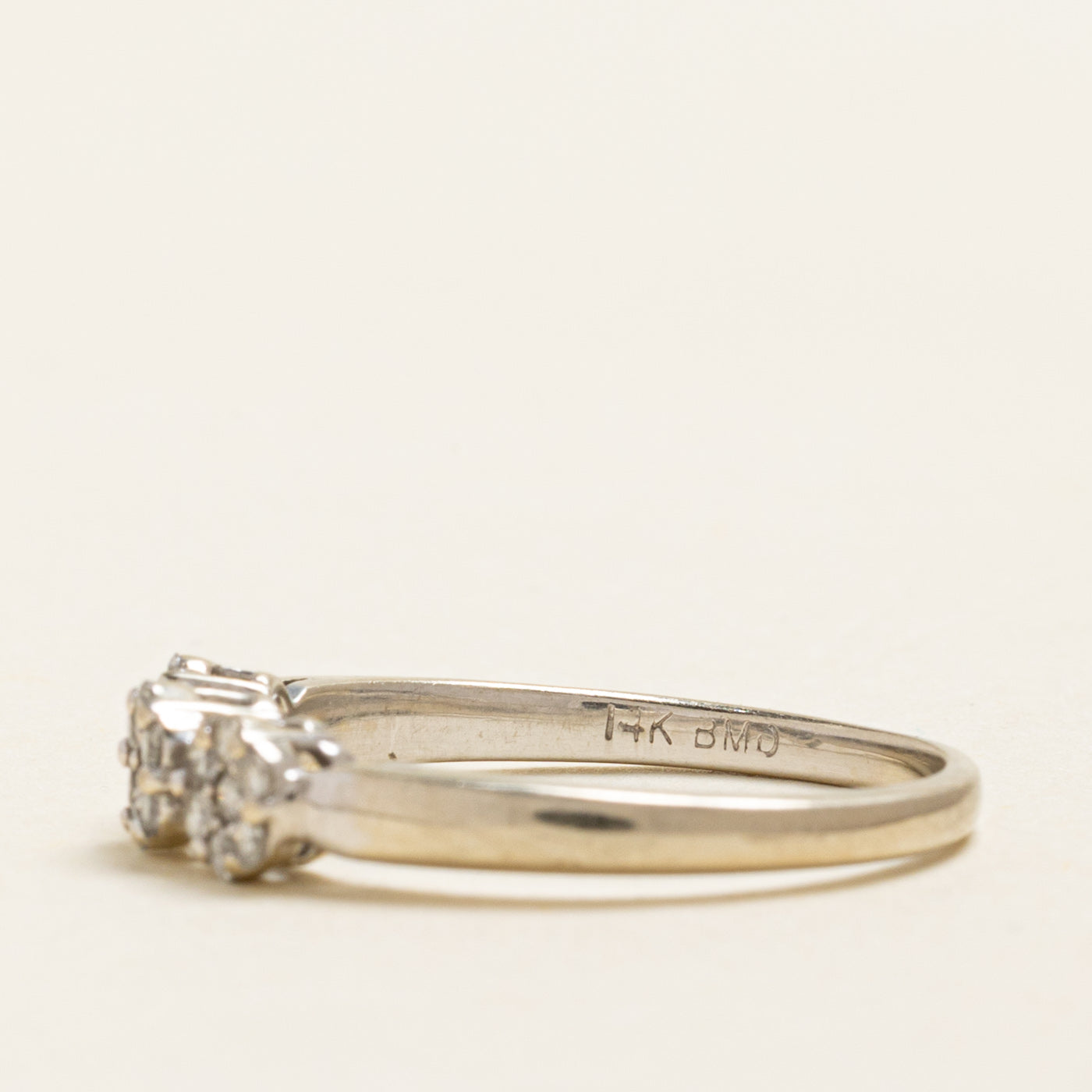 Three Stone Cluster Diamond Ring | 0.35ctw | SZ 6.5