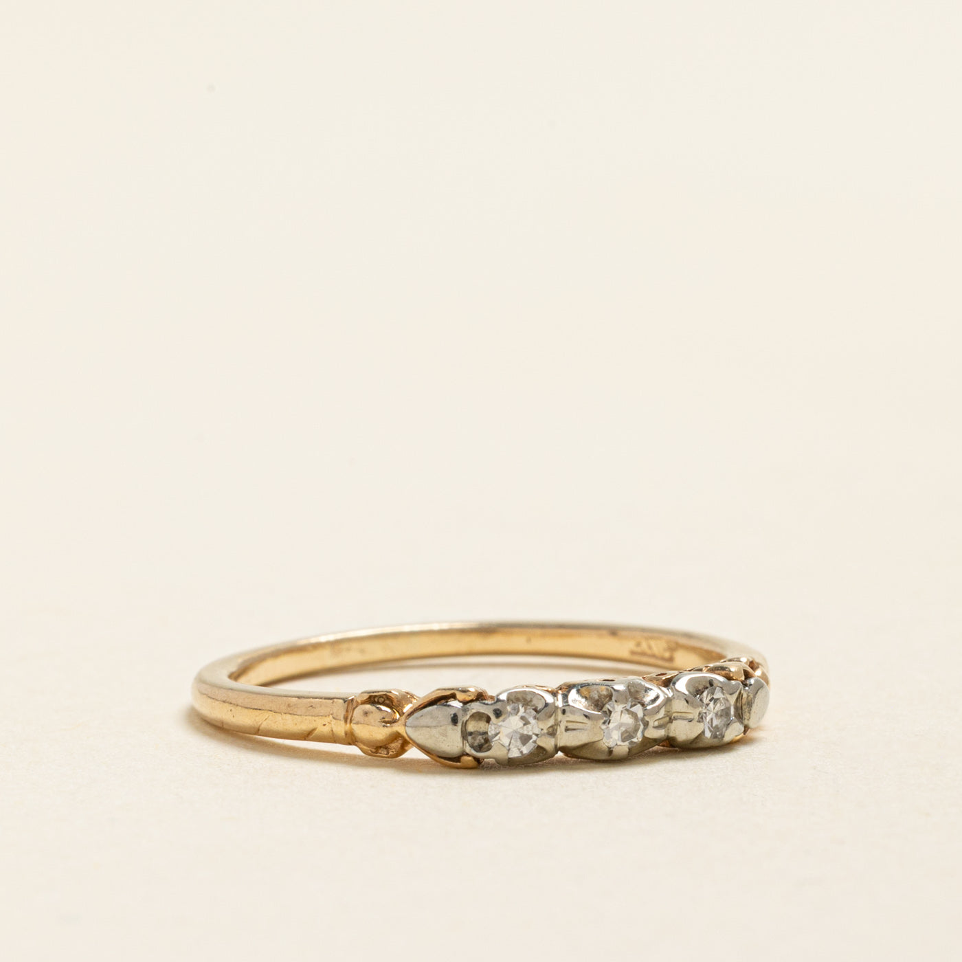 Three Stone Diamond Band | 0.09ctw | SZ 8