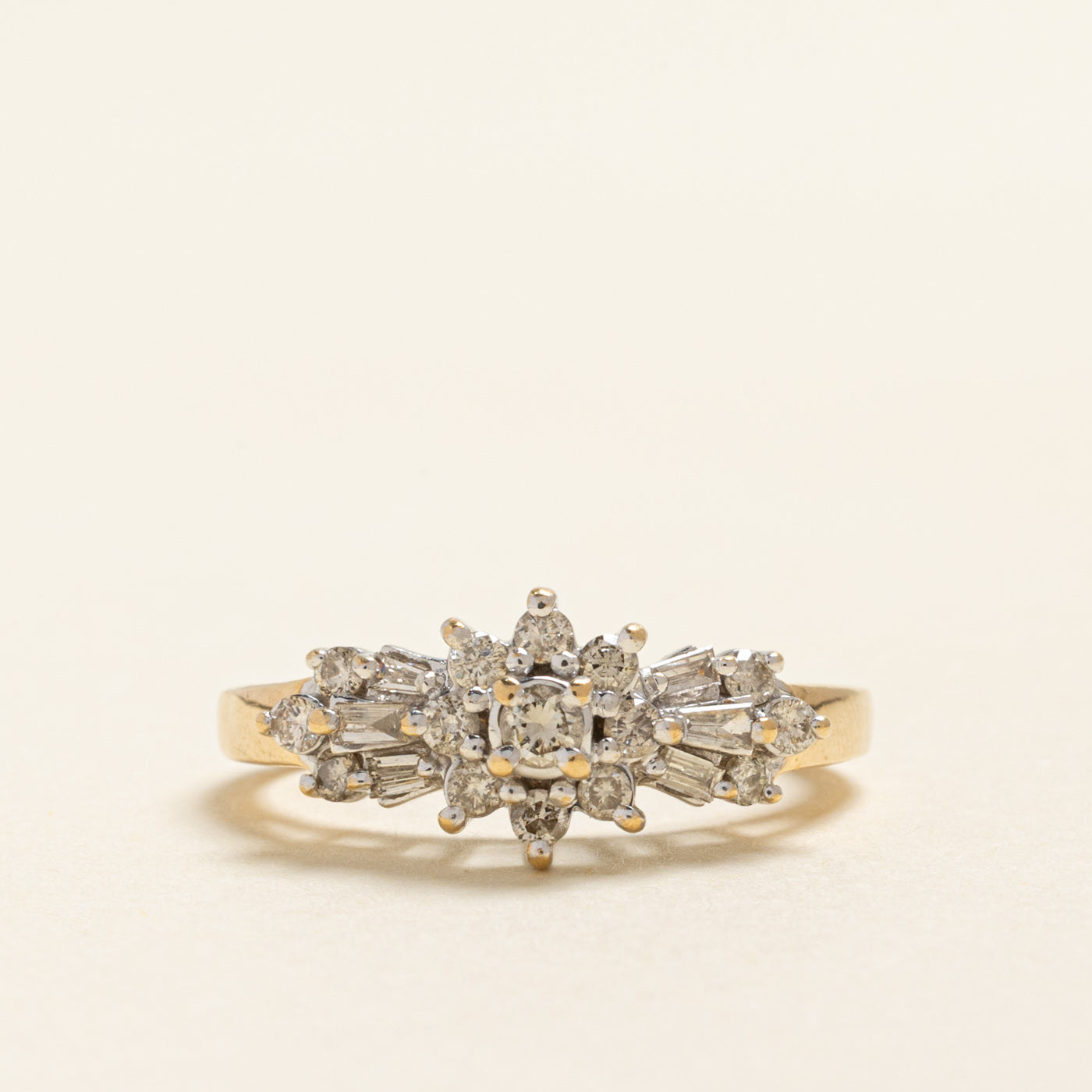 Mix Cut Diamond Cluster Ring | 0.62ctw | SZ 4.75