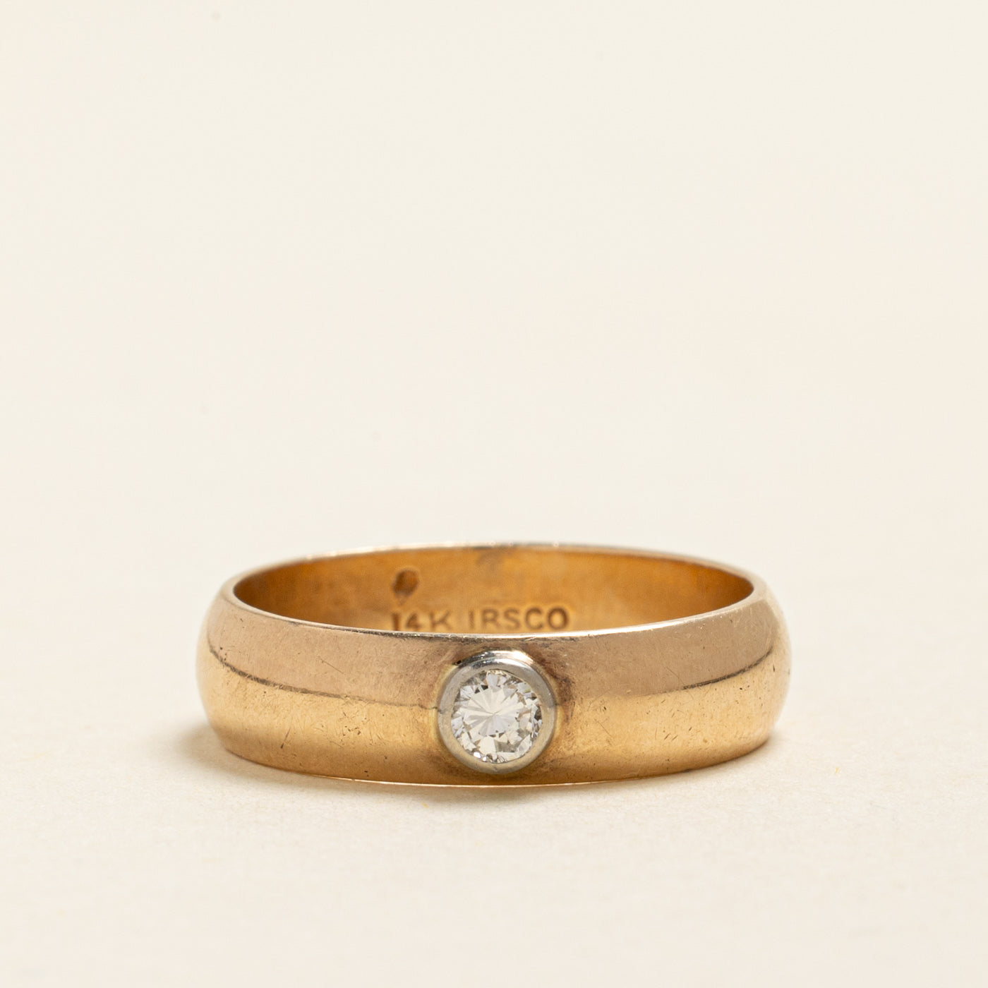Bezel Set Solitaire Diamond Band | 0.15ct | 4.95mm | SZ 6.5