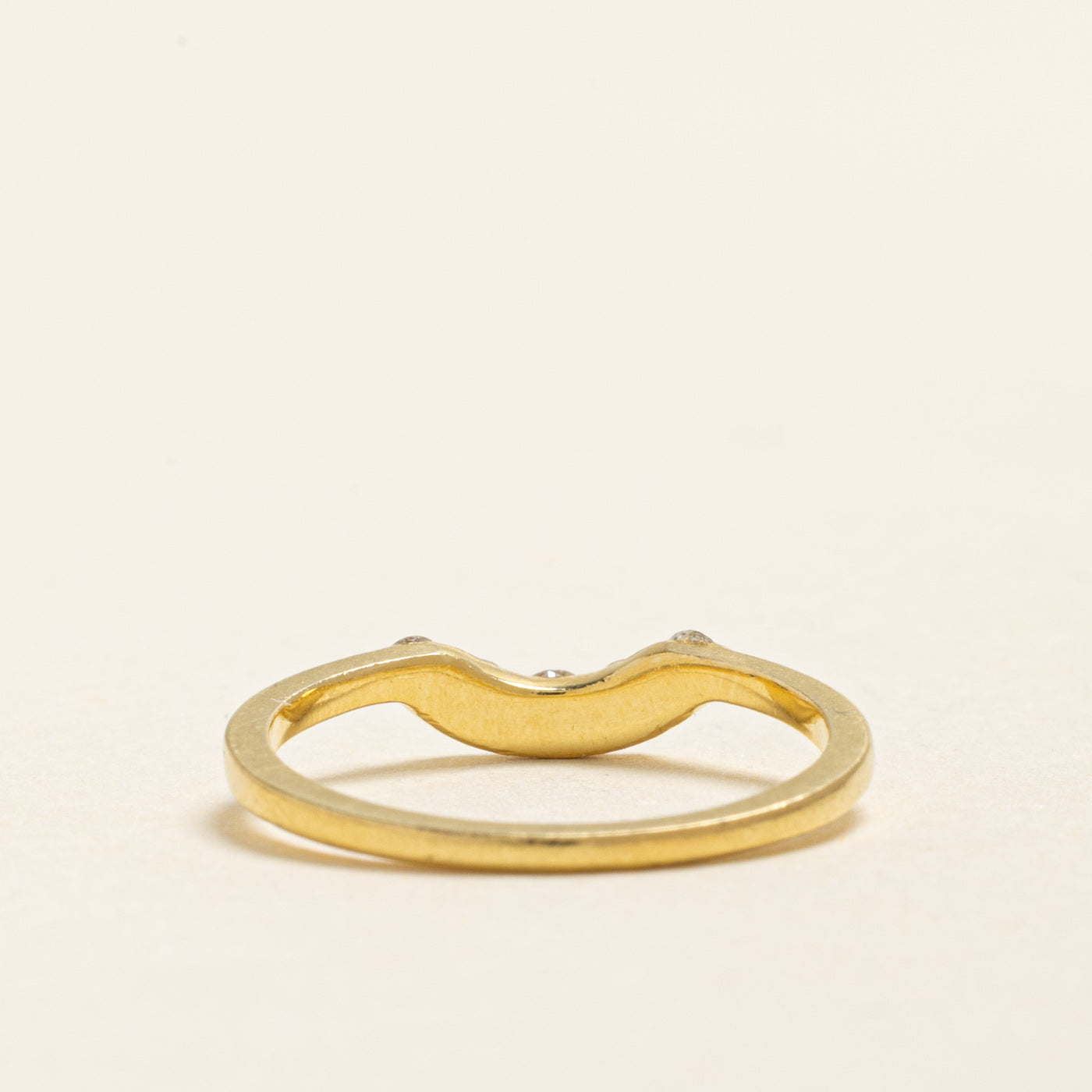 18k Yellow Gold Diamond Contour Ring | 0.26ctw | SZ 6.5