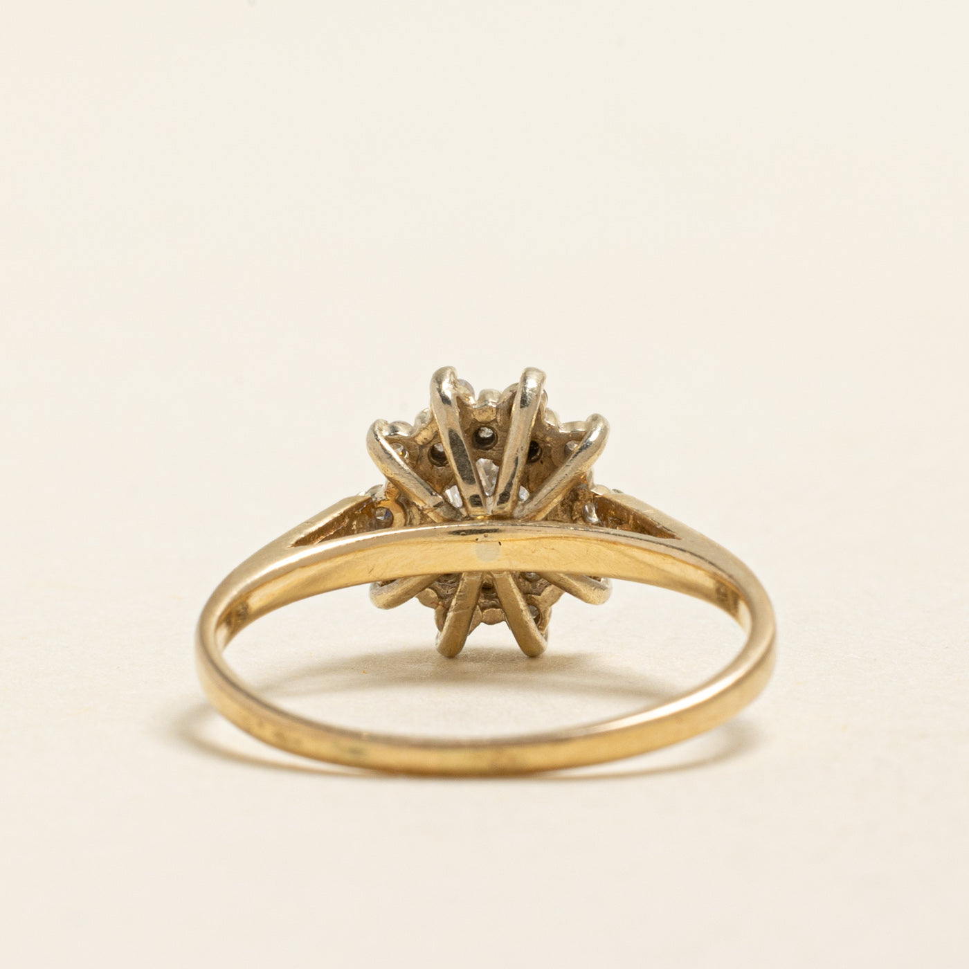 Oval Cut Diamond Petal Ring | 0.33ctw | SZ 7.25