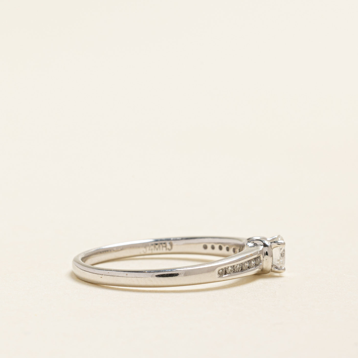 18k White Gold Diamond Accented Ring | 0.34ctw | SZ 7