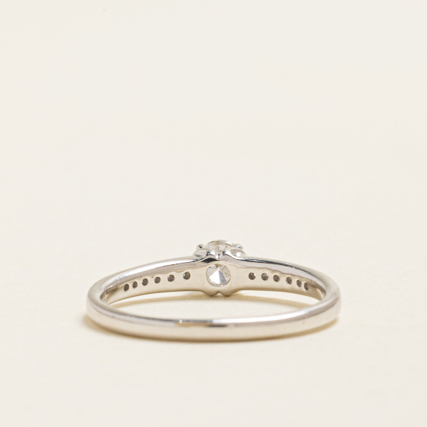 18k White Gold Diamond Accented Ring | 0.34ctw | SZ 7