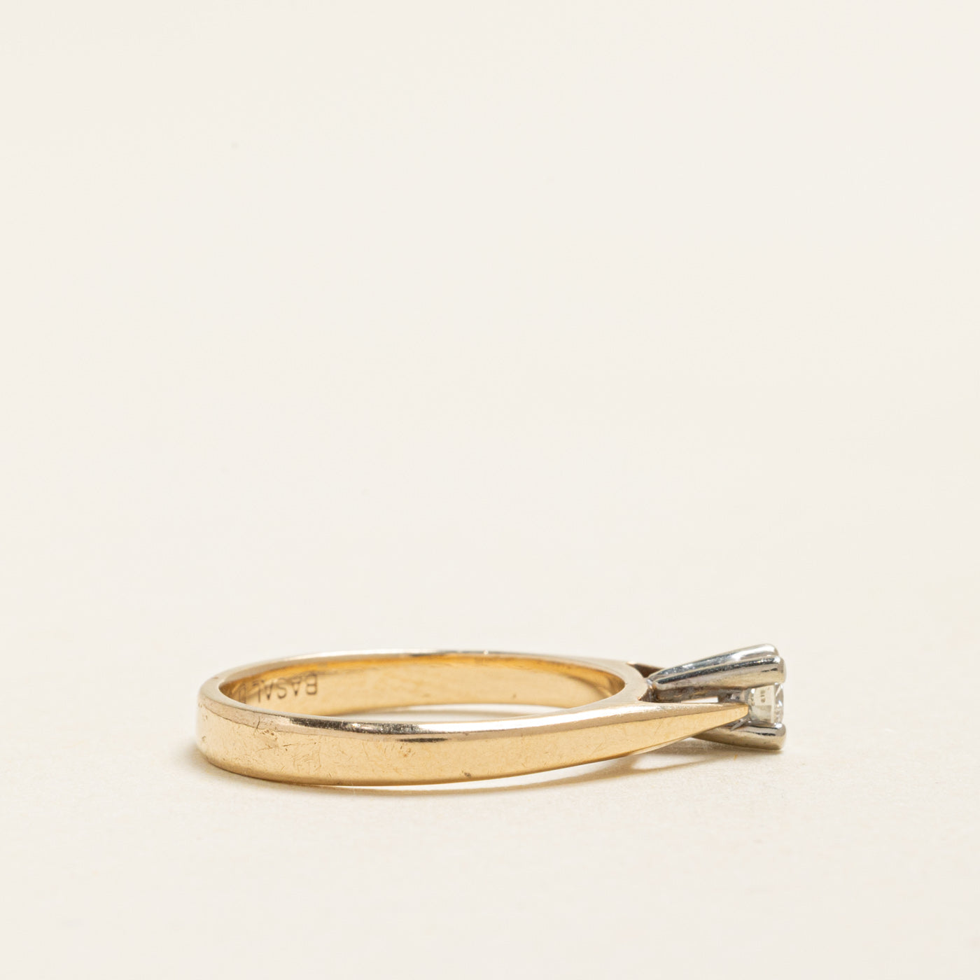 Solitaire Diamond Cathedral Ring | 0.14ct | SZ 5
