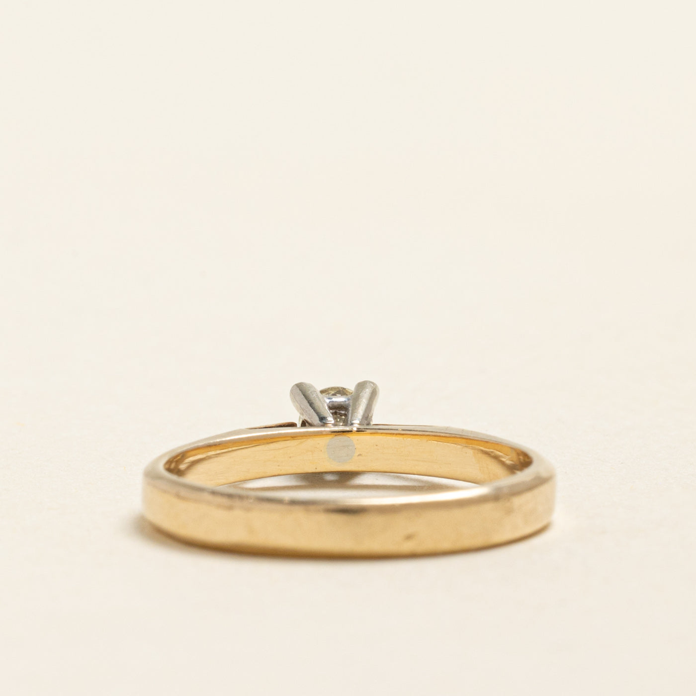 Solitaire Diamond Cathedral Ring | 0.14ct | SZ 5