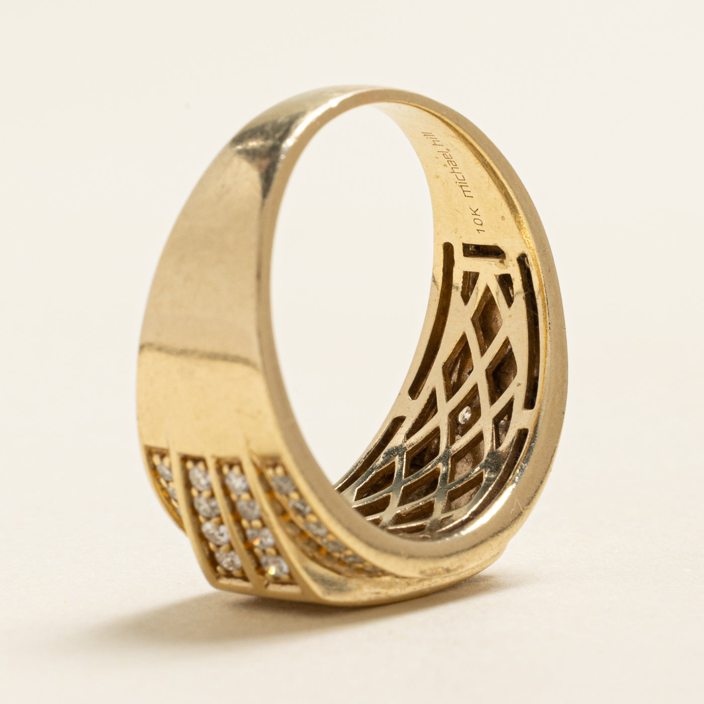 Multi Row Diamond Grid Ring | 0.95ctw | SZ 11
