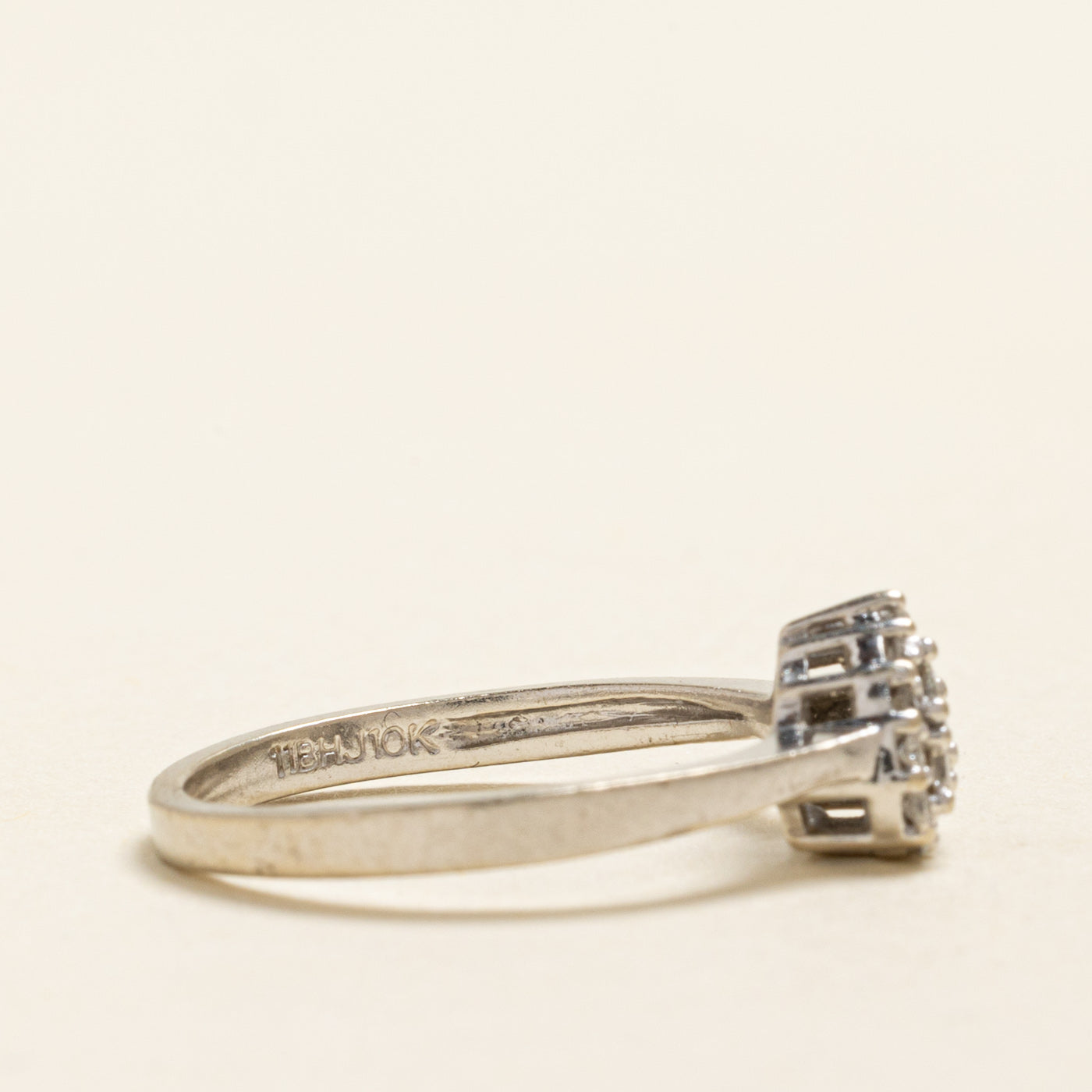 Diamond Cluster Heart Ring | 0.28ctw | SZ 6.25