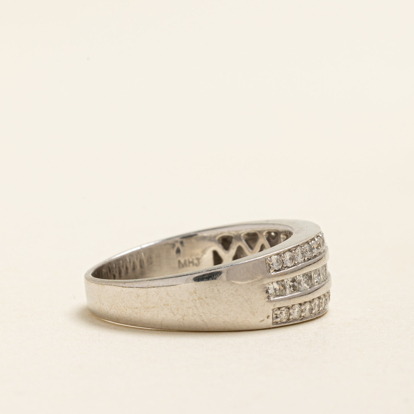 18k Multi Row Mix Cut Diamond Band | 0.92ctw | SZ 8.25