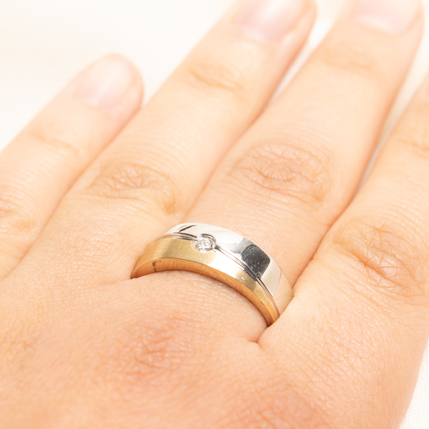Two Tone Diamond Band | 0.08ct | SZ 10