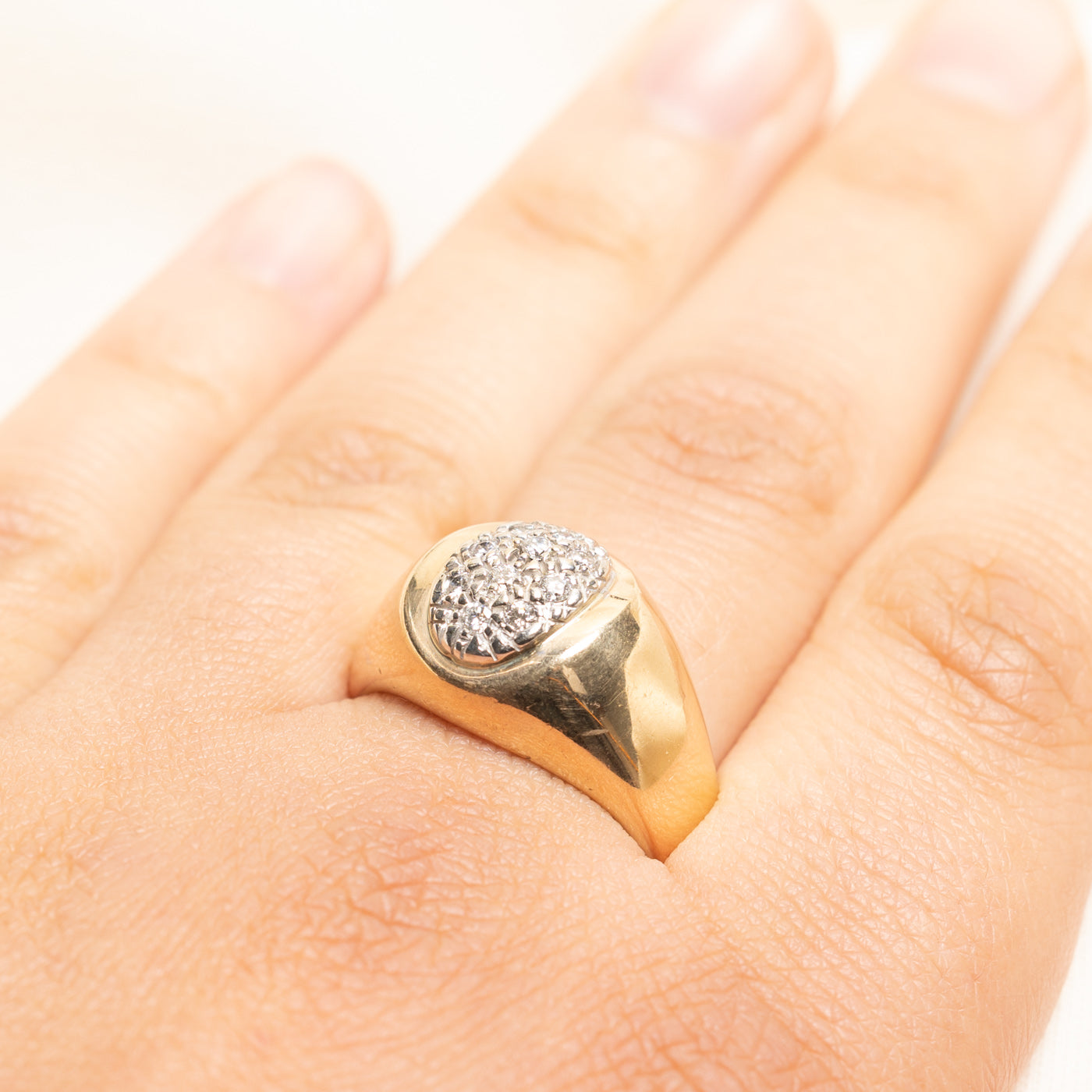 Diamond Cluster Dome Ring | 0.35ctw | SZ 10.75