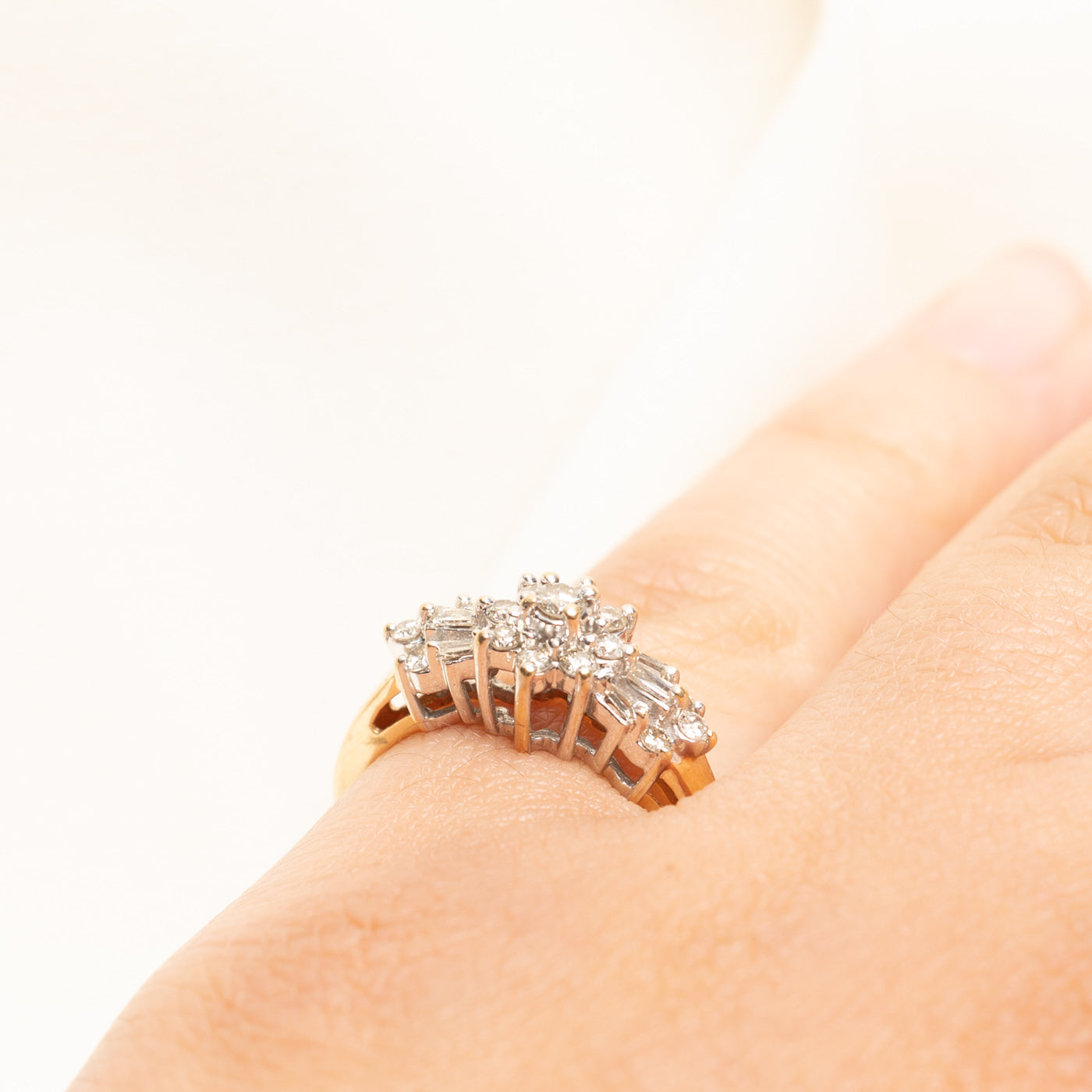 Mix Cut Diamond Cluster Ring | 0.62ctw | SZ 4.75