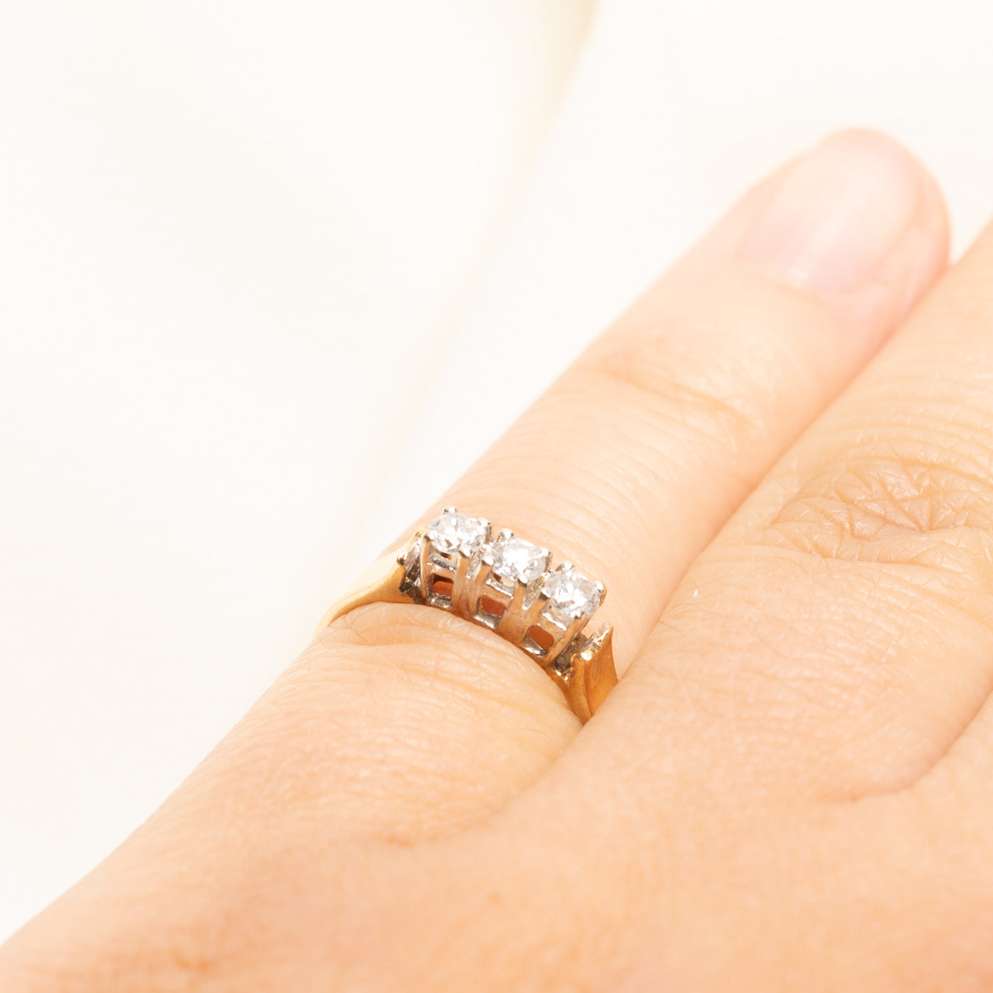 Three Stone Diamond Ring | 0.24ctw | SZ 3.75