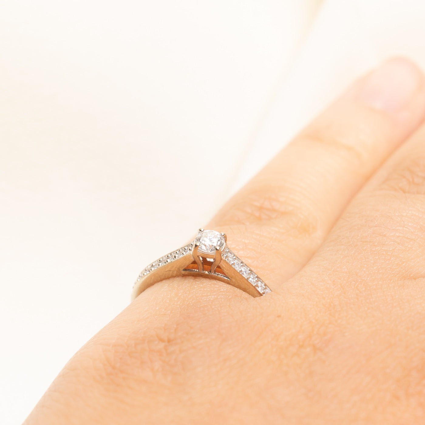 White Gold Diamond Accented Ring | 0.40ctw | SZ 5.25