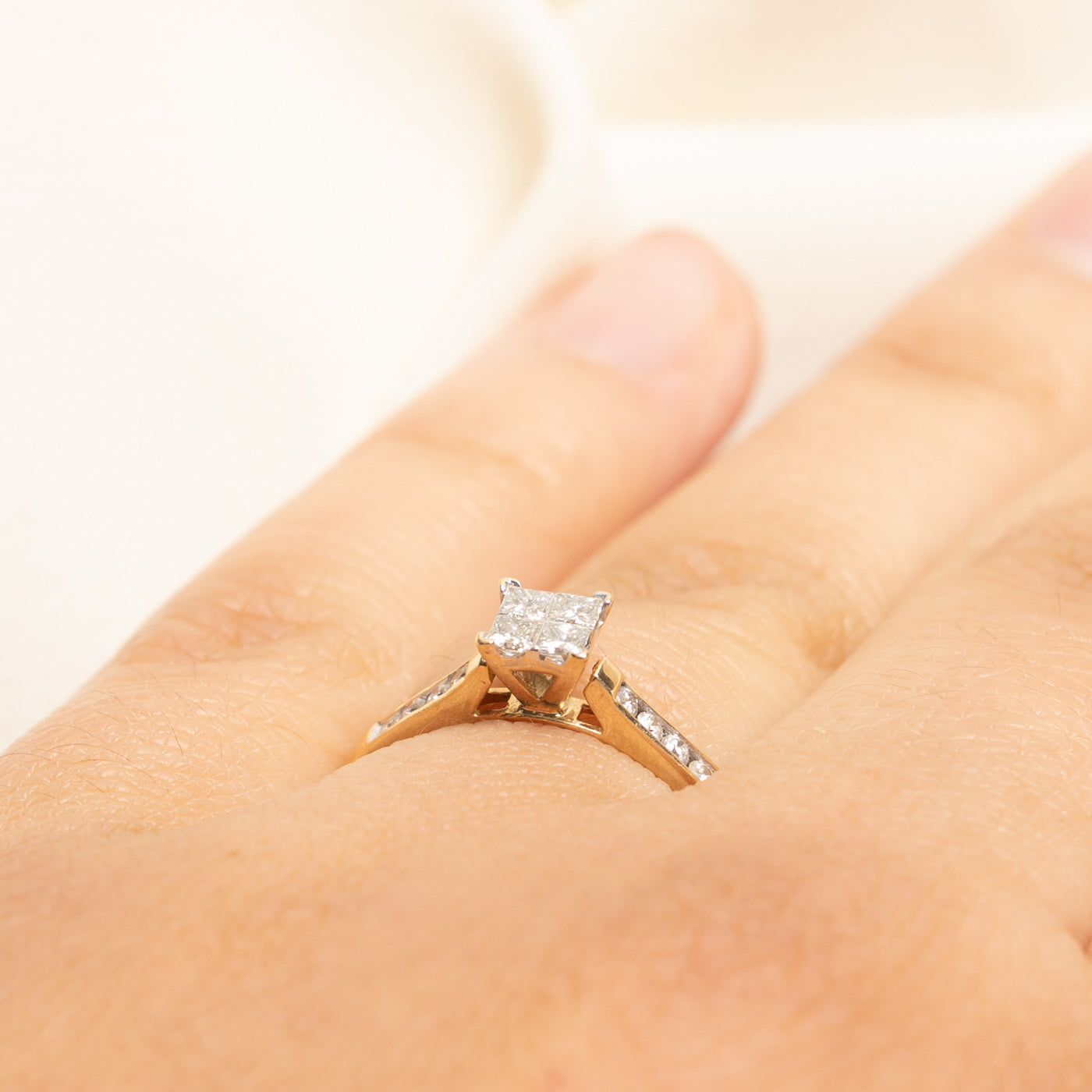 Princess Cut Diamond Accented Ring | 0.46ctw | SZ 7