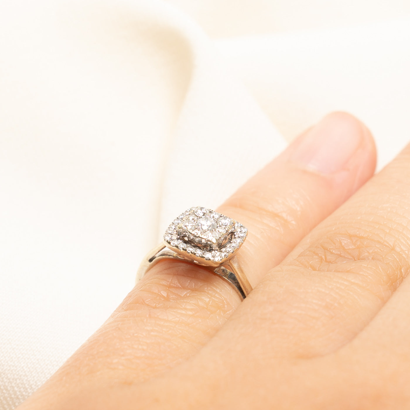 Diamond Cluster Halo Ring | 0.36ctw | SZ 2.75