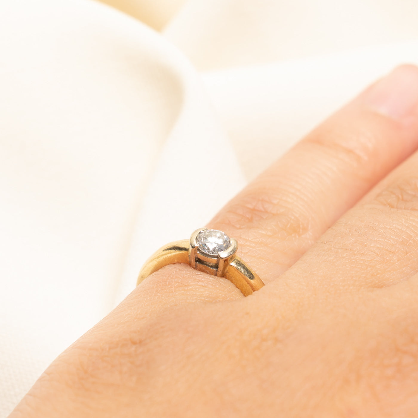 Semi Bezel Set Diamond Ring | 0.34ct | SZ 5