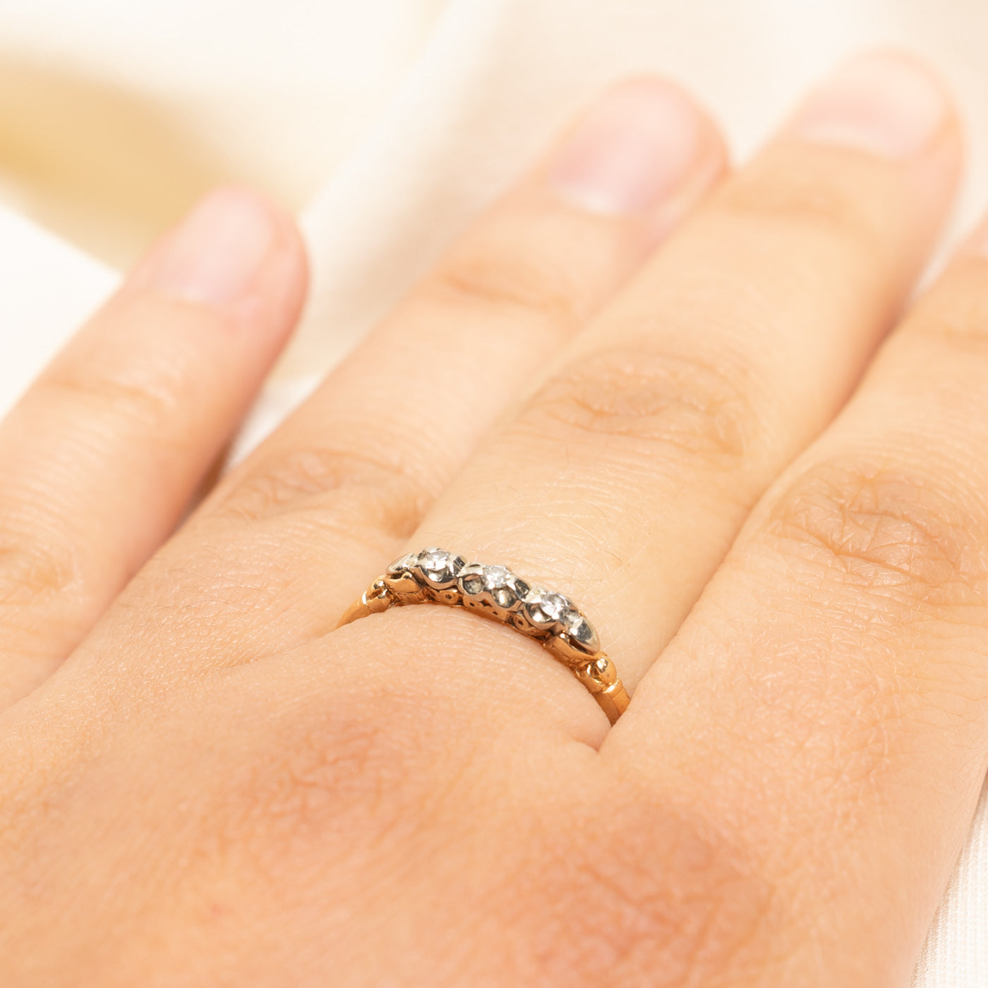 Three Stone Diamond Band | 0.09ctw | SZ 8