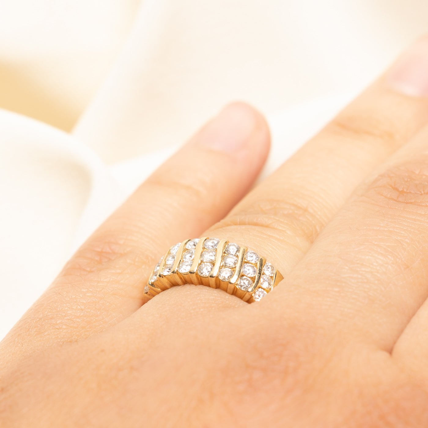 Channel Set Multi Column Diamond Ring | 1.20ctw | SZ 6.75