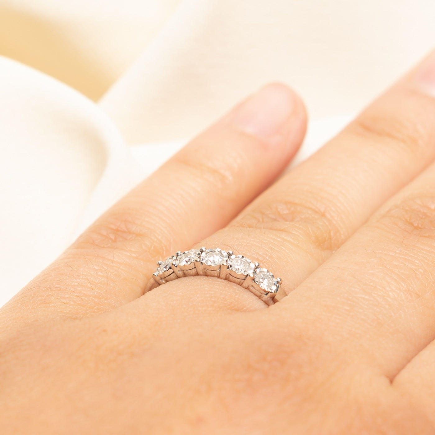 Five Stone Illusion Set Diamond Band | 0.40ctw | SZ 7