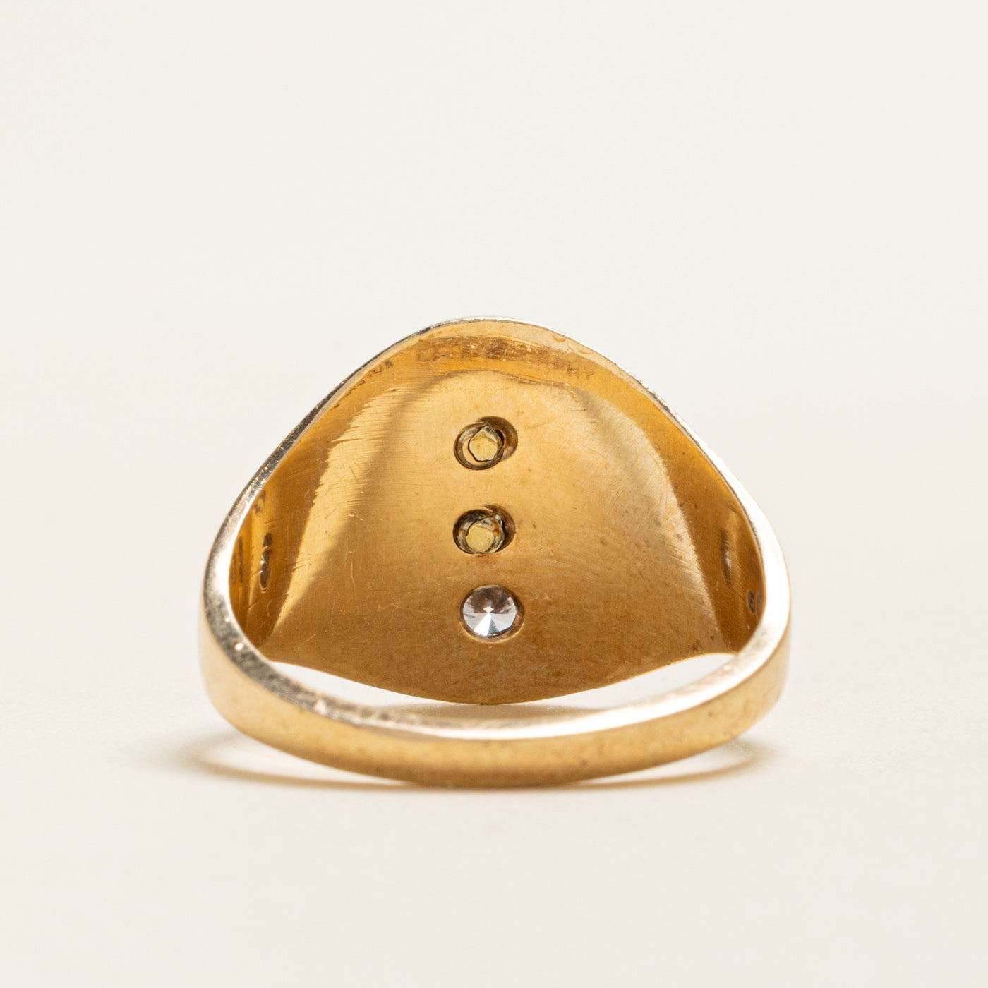 Diamond 'M' Initial Signet Ring | 0.10ct | SZ 7.5
