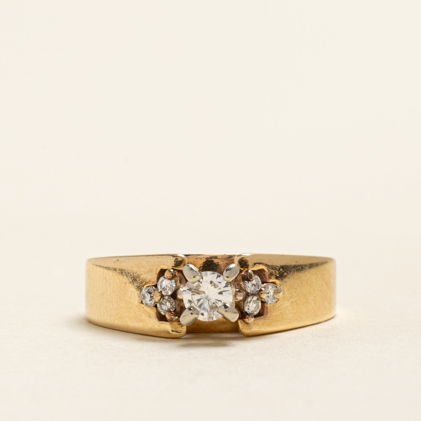 Yellow Gold Diamond Accented Ring | 0.23ctw | SZ 6.25