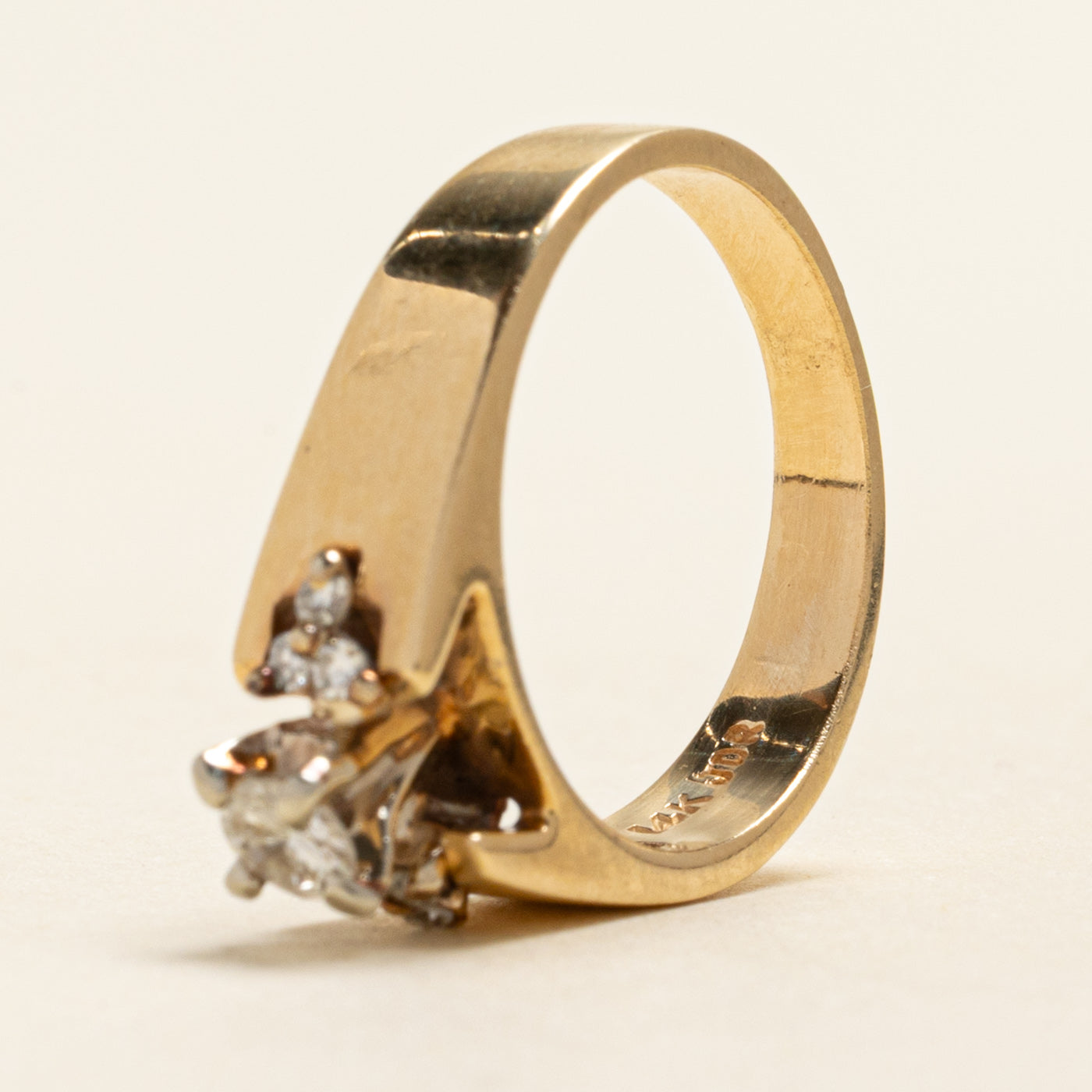 Yellow Gold Diamond Accented Ring | 0.23ctw | SZ 6.25