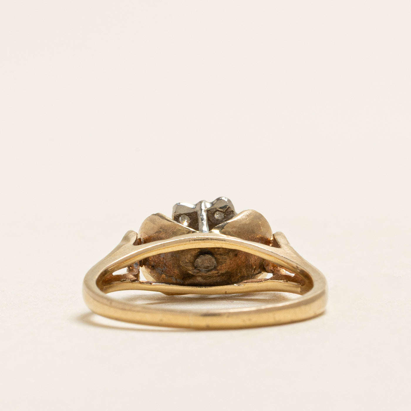 Yellow Gold Diamond Petal Cluster Ring | 0.21ctw | SZ 5.25