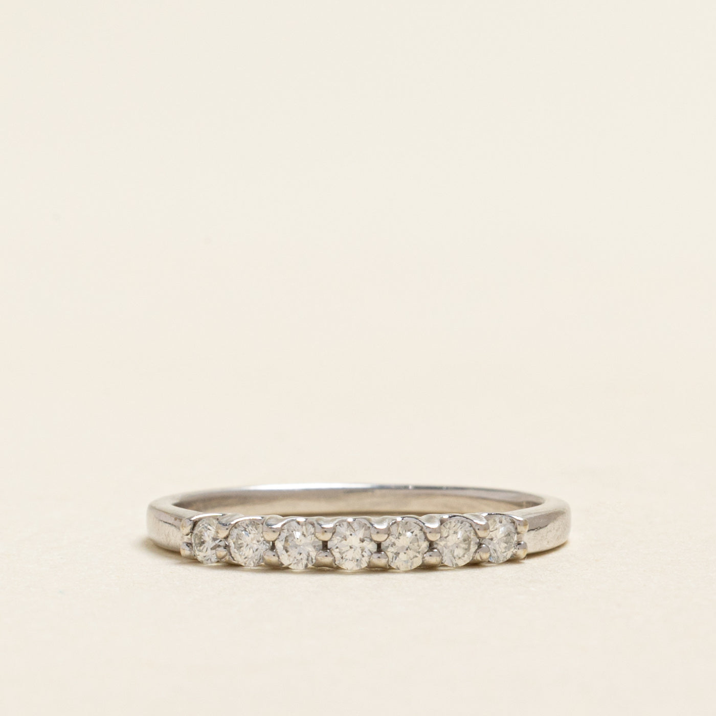 White Gold Seven Stone Diamond Band | 0.20ctw | SZ 4.5