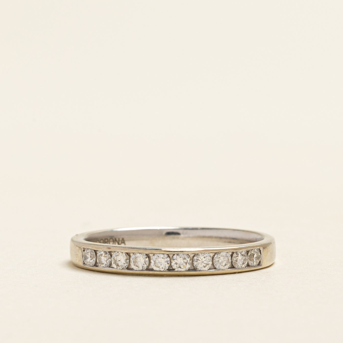 White Gold Semi Eternity Diamond Band | 0.25ctw | SZ 6.5