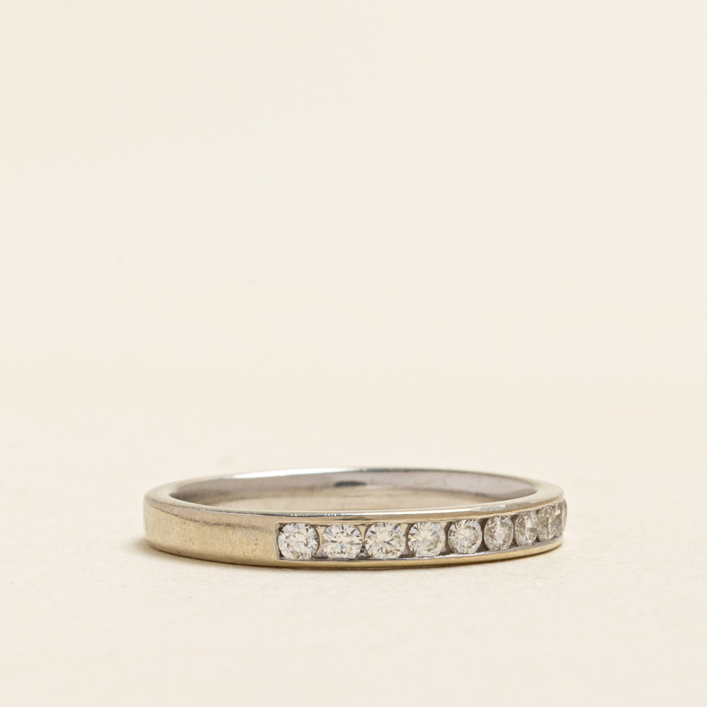 White Gold Semi Eternity Diamond Band | 0.25ctw | SZ 6.5